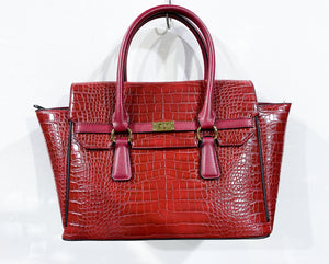 Sac effet croco Ted Lapidus rouge